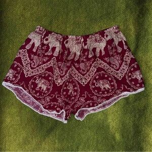 earthbound elephant print shorts